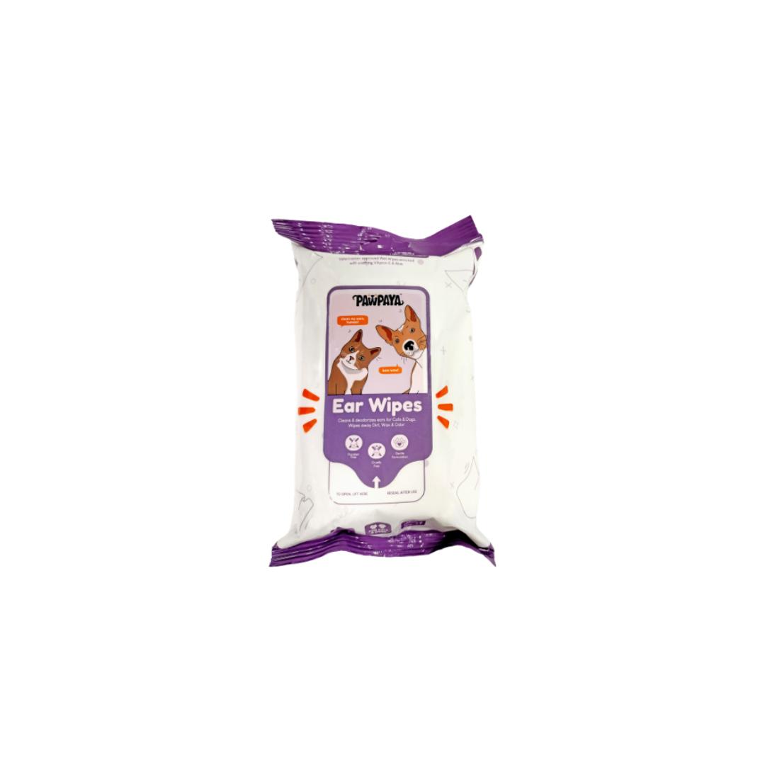 Pawpaya Ear Wipes 25 Wipes, 20 x 18cm